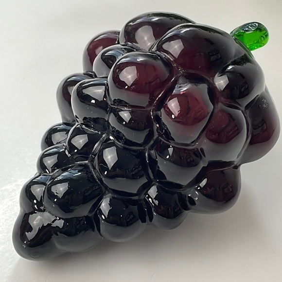 Blenko Art Glass Purple Green  Grape Cluster - Picture 2 of 7